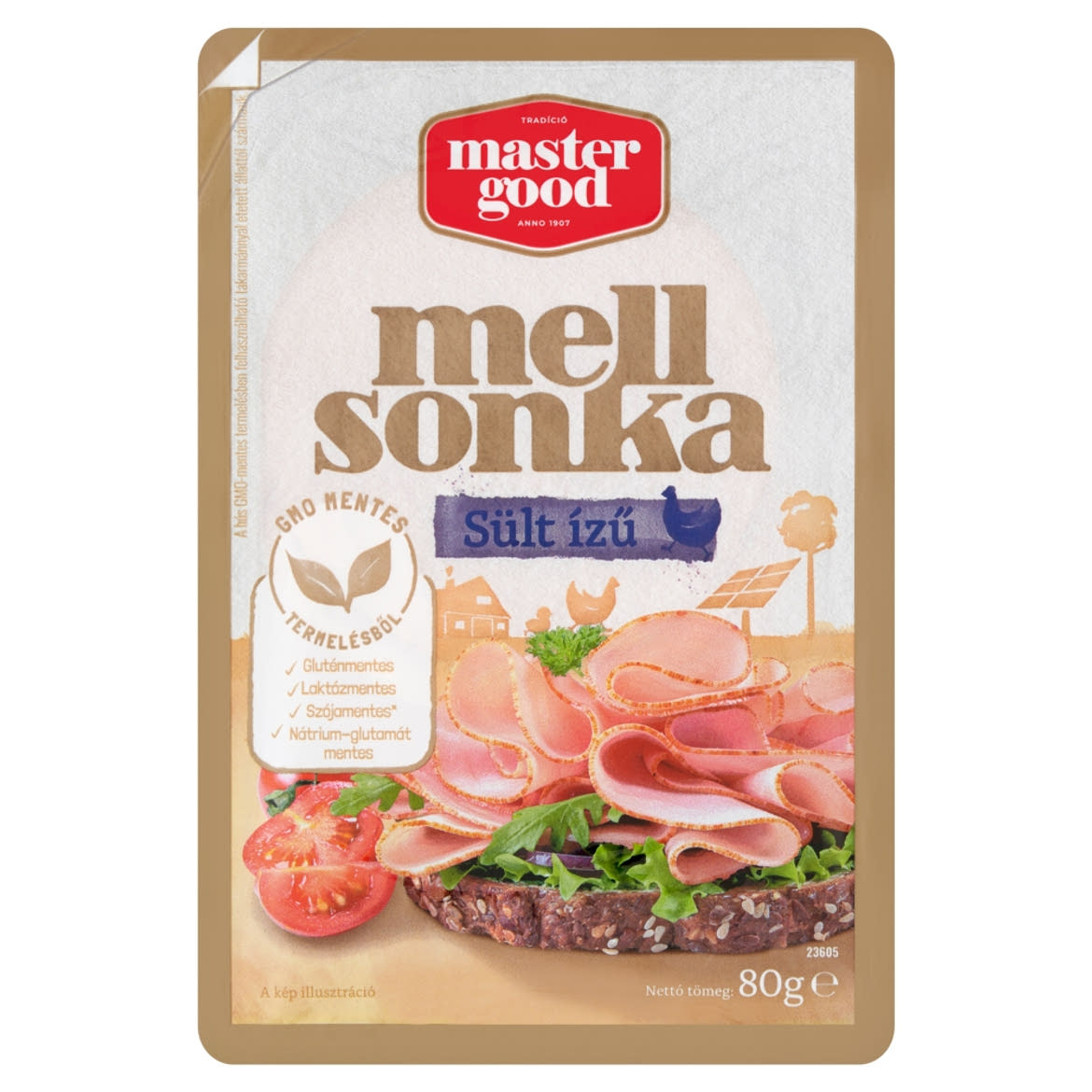 Sága sült ízű csirkemell sonka, szeletelt
