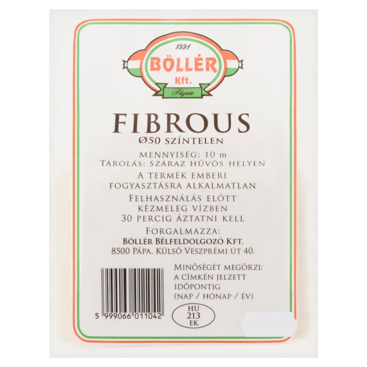Fibrous műbél színtelen D50 10 m