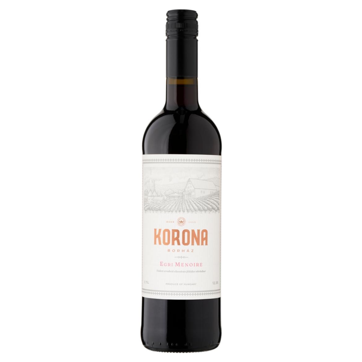 Korona Egri Menoire classicus félédes vörösbor 12,5%