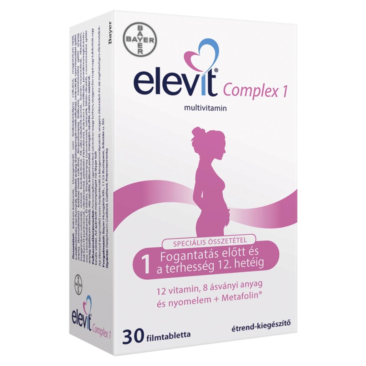 Elevit Complex 1 multivitamin, folsavval és Metafolin®-nal