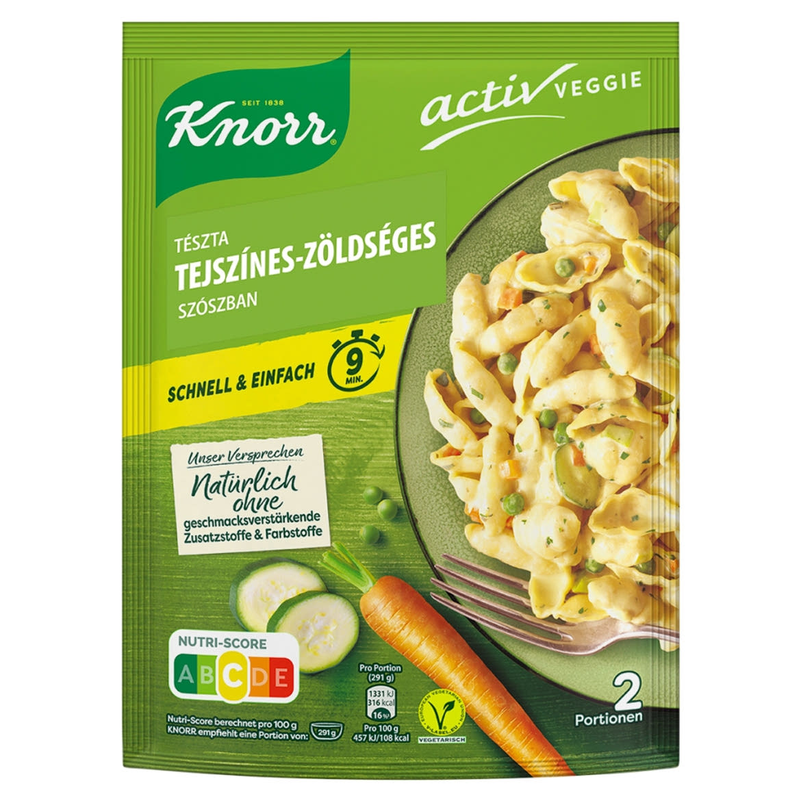 Knorr Spaghetteria tészta tejszínes-zöldséges szószban