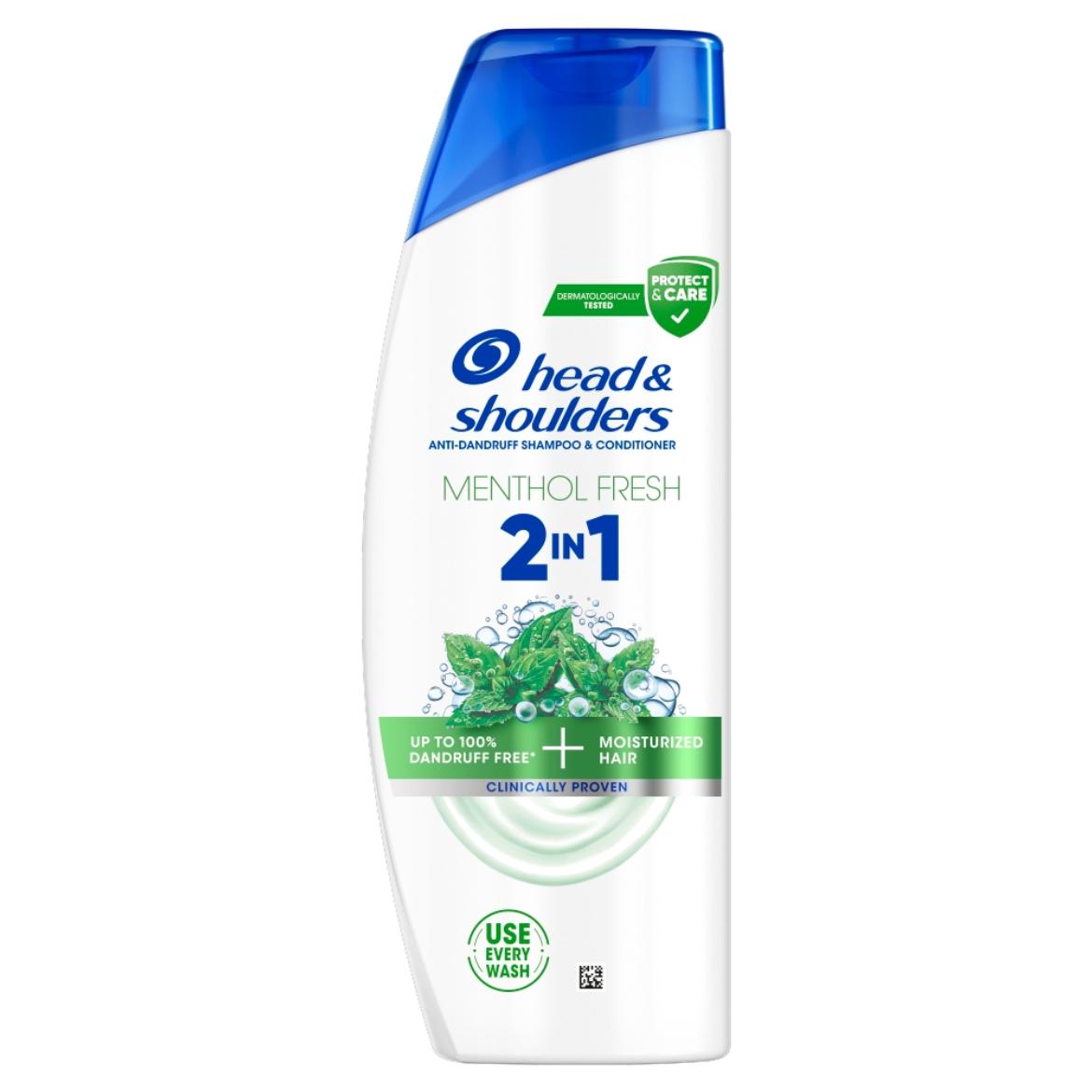 Head & Shoulders Menthol Fresh 2in1 Anti Dandruff Shampoo 330ml. Refreshing Menthol Scent