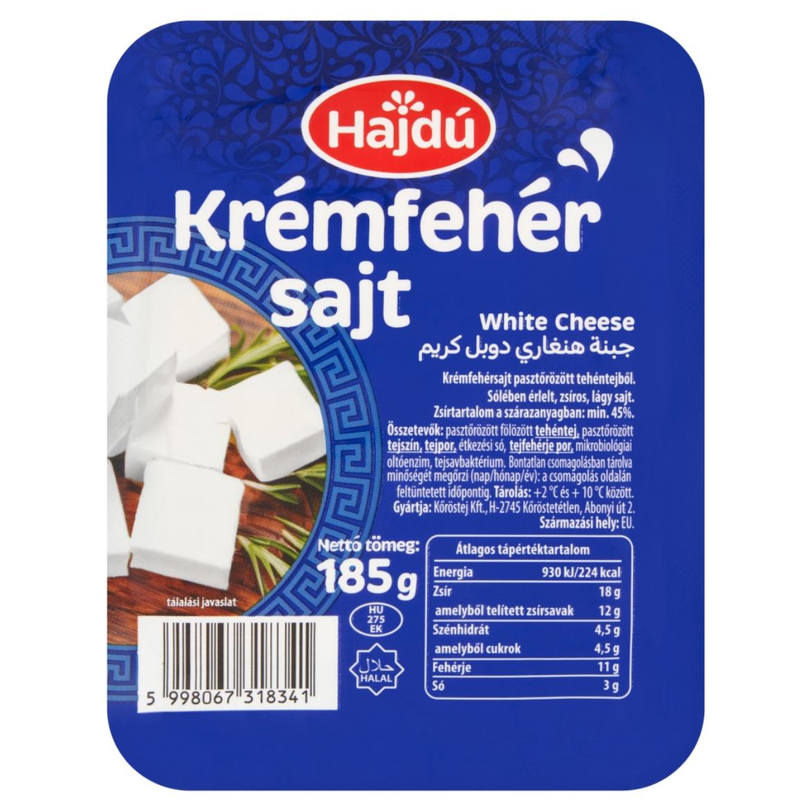 Hajdú krémfehér sajt