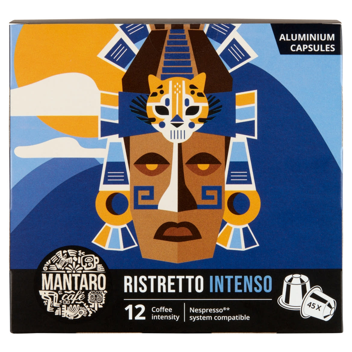 Mantaro Café Ristretto Intenso őrölt, pörkölt kávé alumínium kapszulában 45 x 5,2 g (234 g)