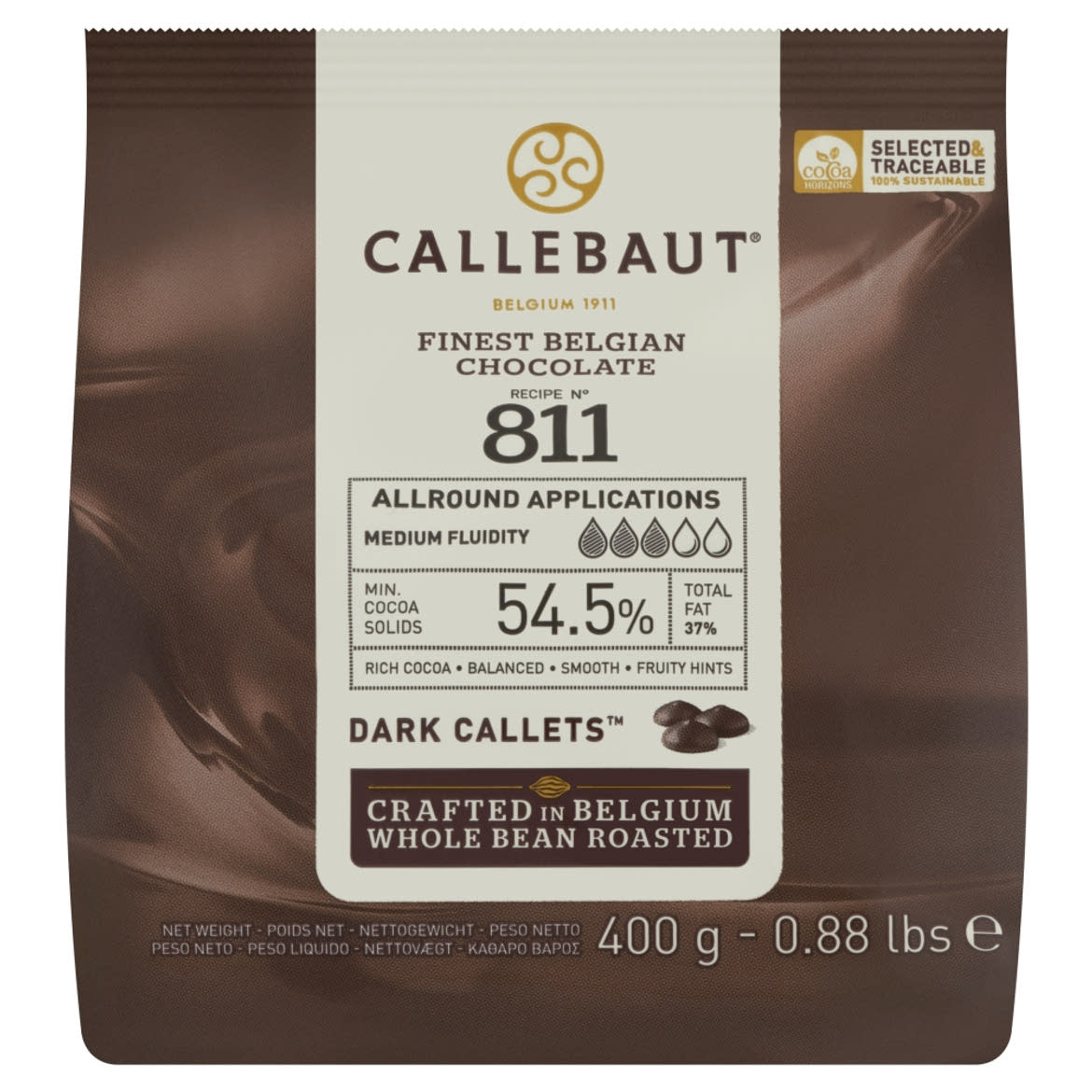 Callebaut 811NV étcsokoládé pasztillák
