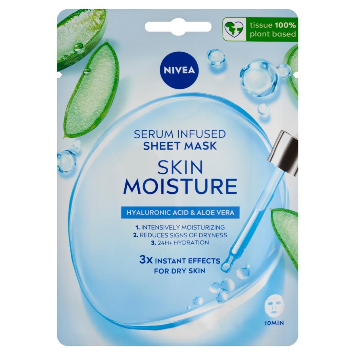 NIVEA Skin Moisture szérummal átitatott fátyolmaszk