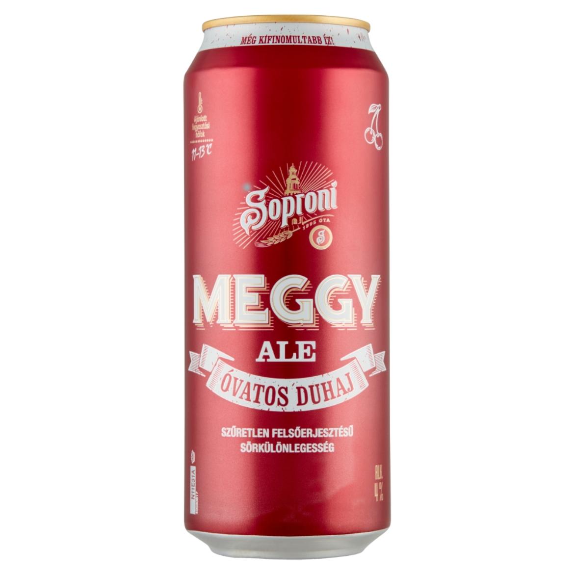 Soproni Óvatos Duhaj Meggy Ale szűretlen felsőerjesztésű sörkülönlegesség 4%
