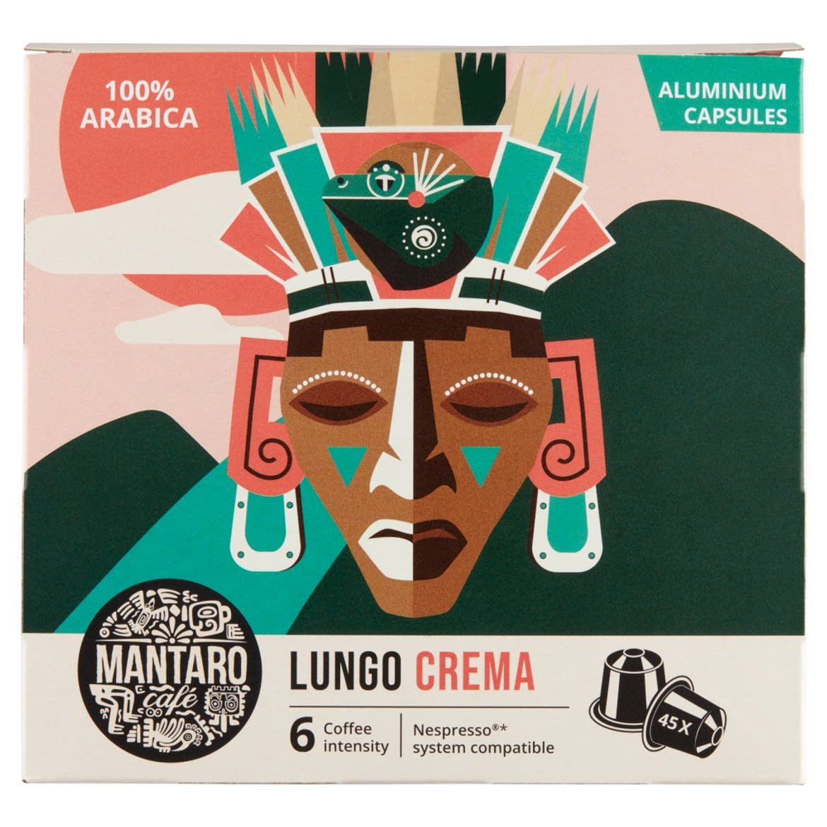 Mantaro Café Lungo Crema őrölt, pörkölt kávé alumínium kapszulában 45 x 5,2 g (234 g)