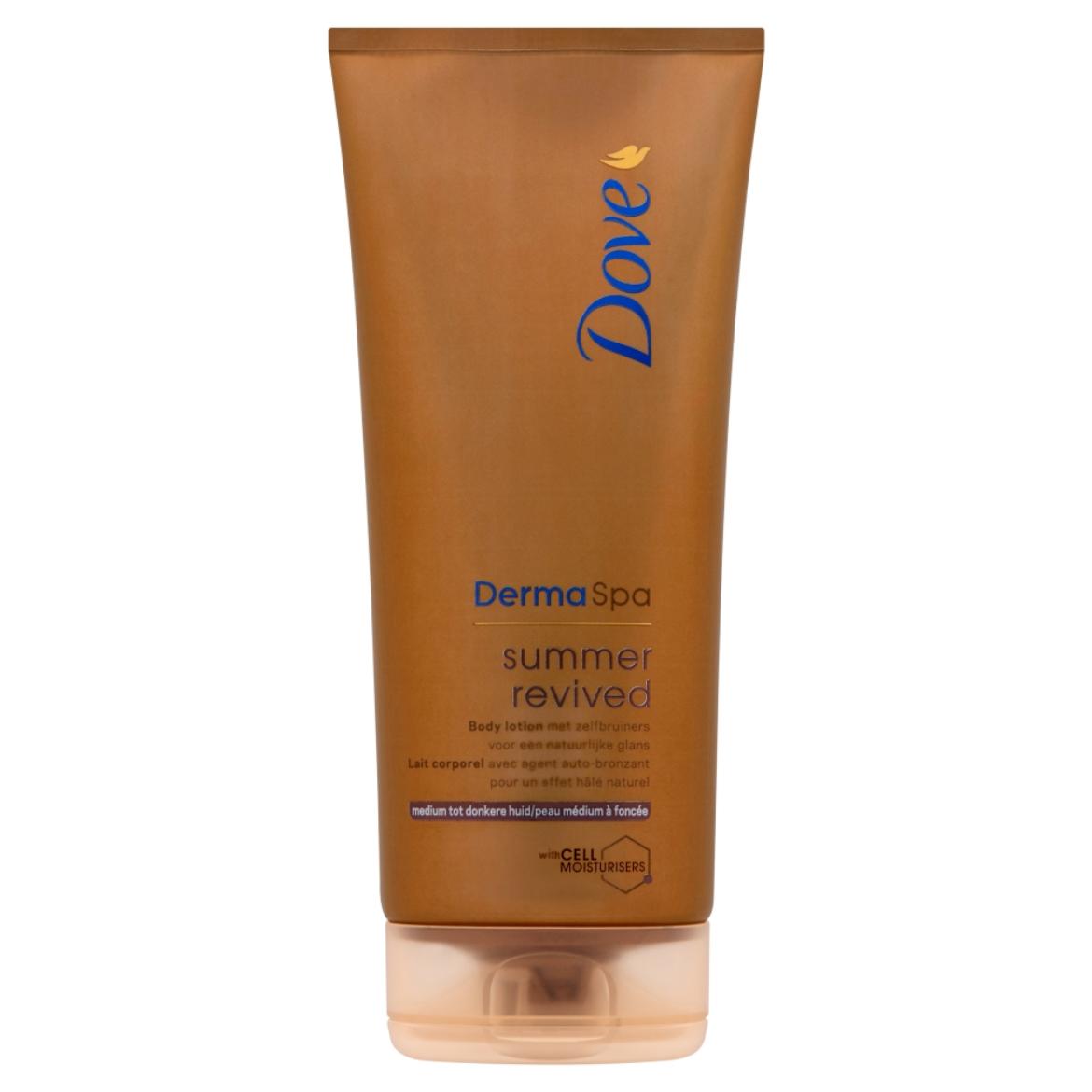 Dove Derma Spa summer revived önbarnító testápoló normál-sötét bőrre