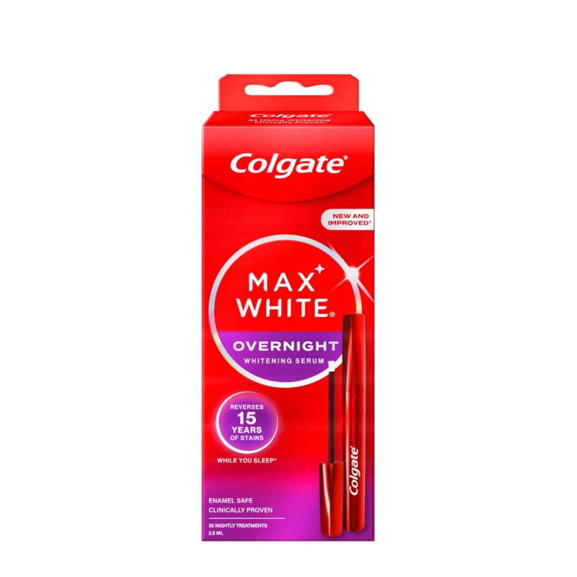 Colgate Max White éjszakai fogfehérítő szérum ecsettel
