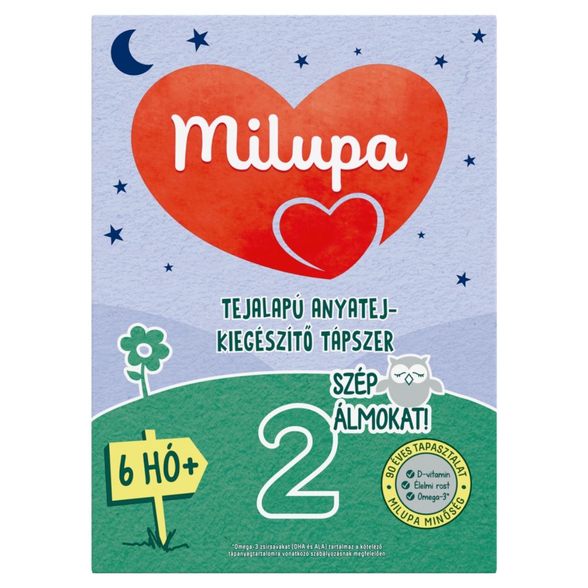 Milupa 2 Szép álmokat tejalapú anyatej-kiegészítő tápszer 6 hónapos kortól