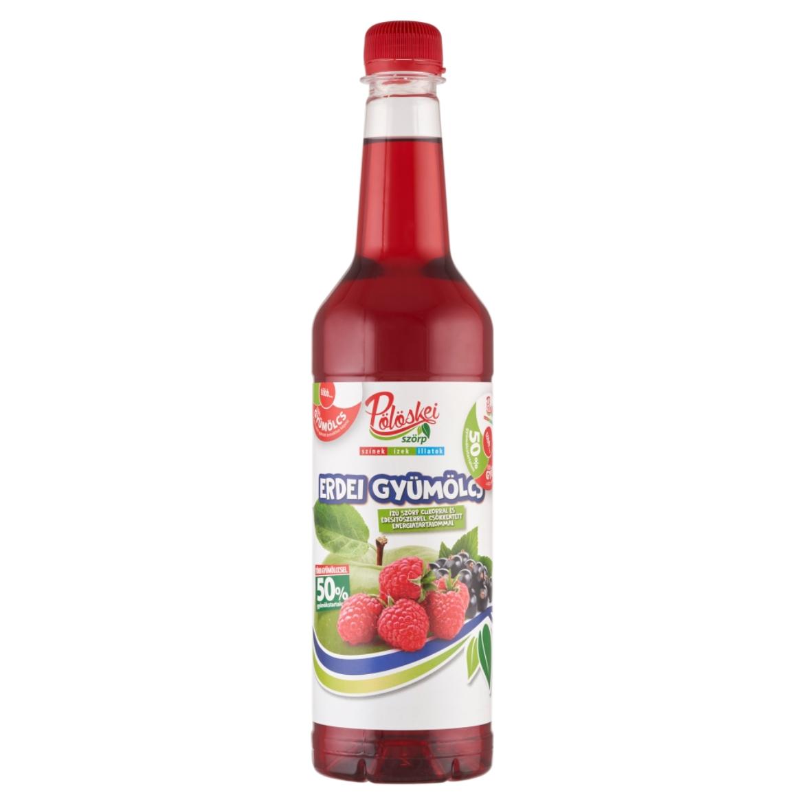 Pölöskei Erdei Gyümölcs ízű szörp cukorral és édesítőszerrel