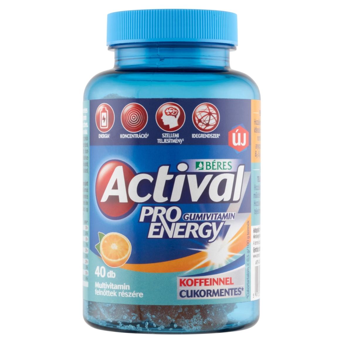 Actival Pro Energy gumivitamin felnőtteknek koffeinnel 40 db