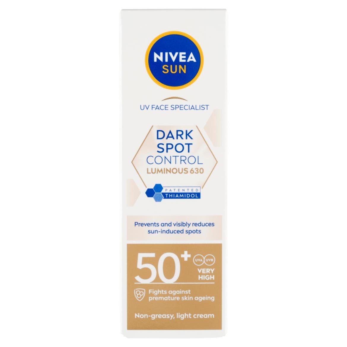 Nivea Sun Spot Control Luminous 630 napozó arckrém FF50