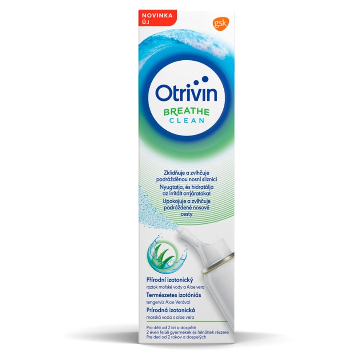 Otrivin Breathe Clean tengervizes orrspray Aloe Verával