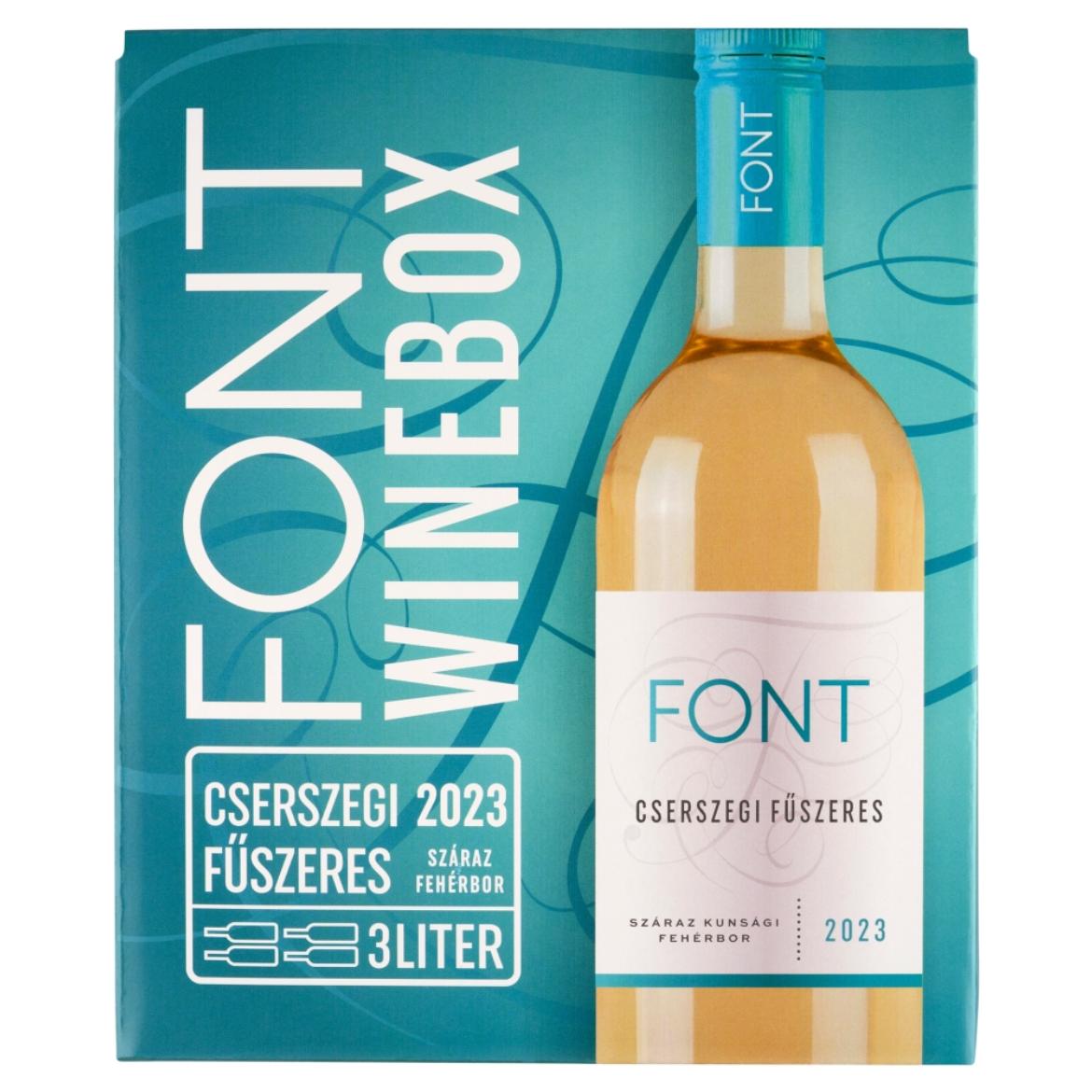 Font Cserszegi Fűszeres száraz fehérbor 12%