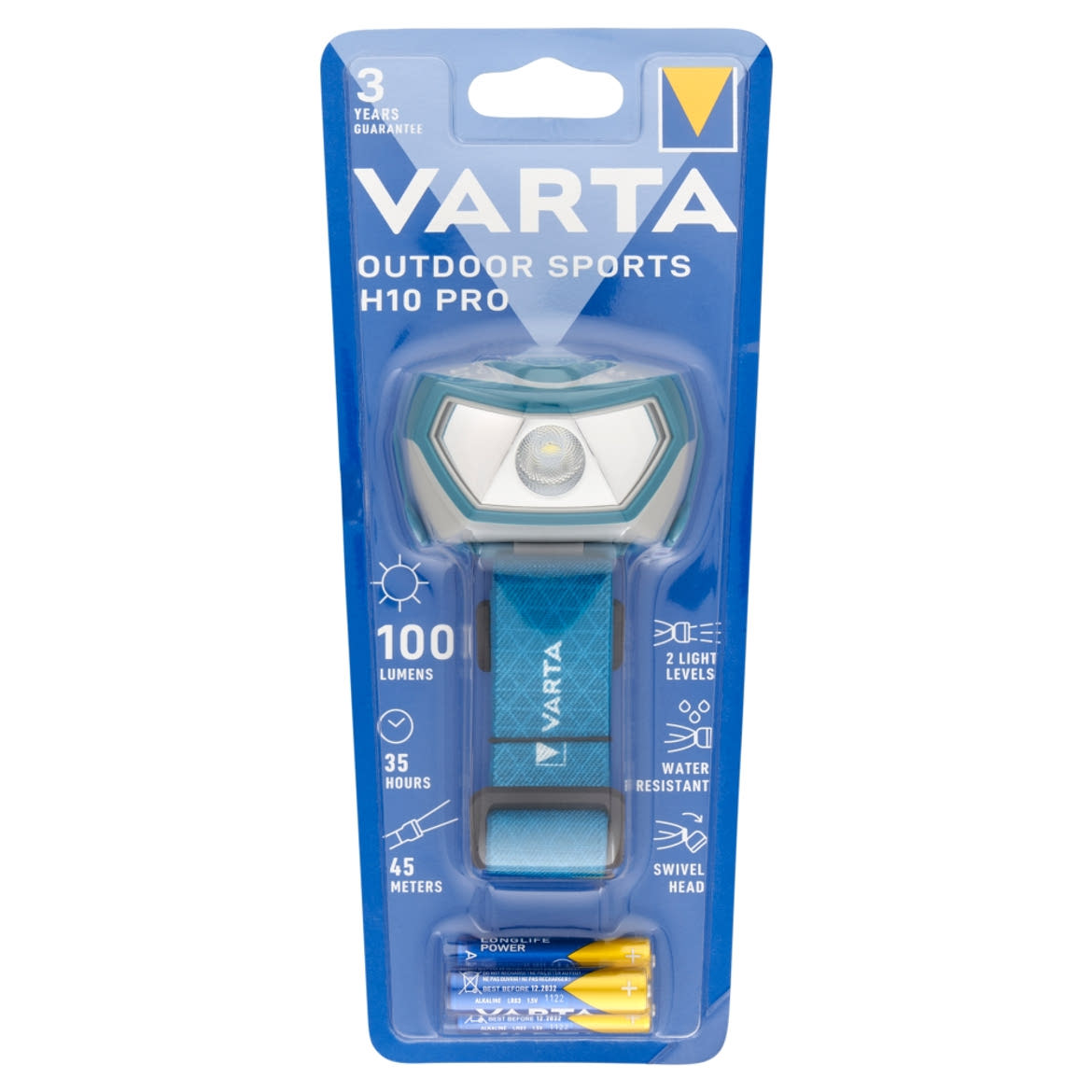 Varta Outdoor Sports H10 Pro robusztus fejlámpa 1 x 3 mm LED-el és két világítási szinttel