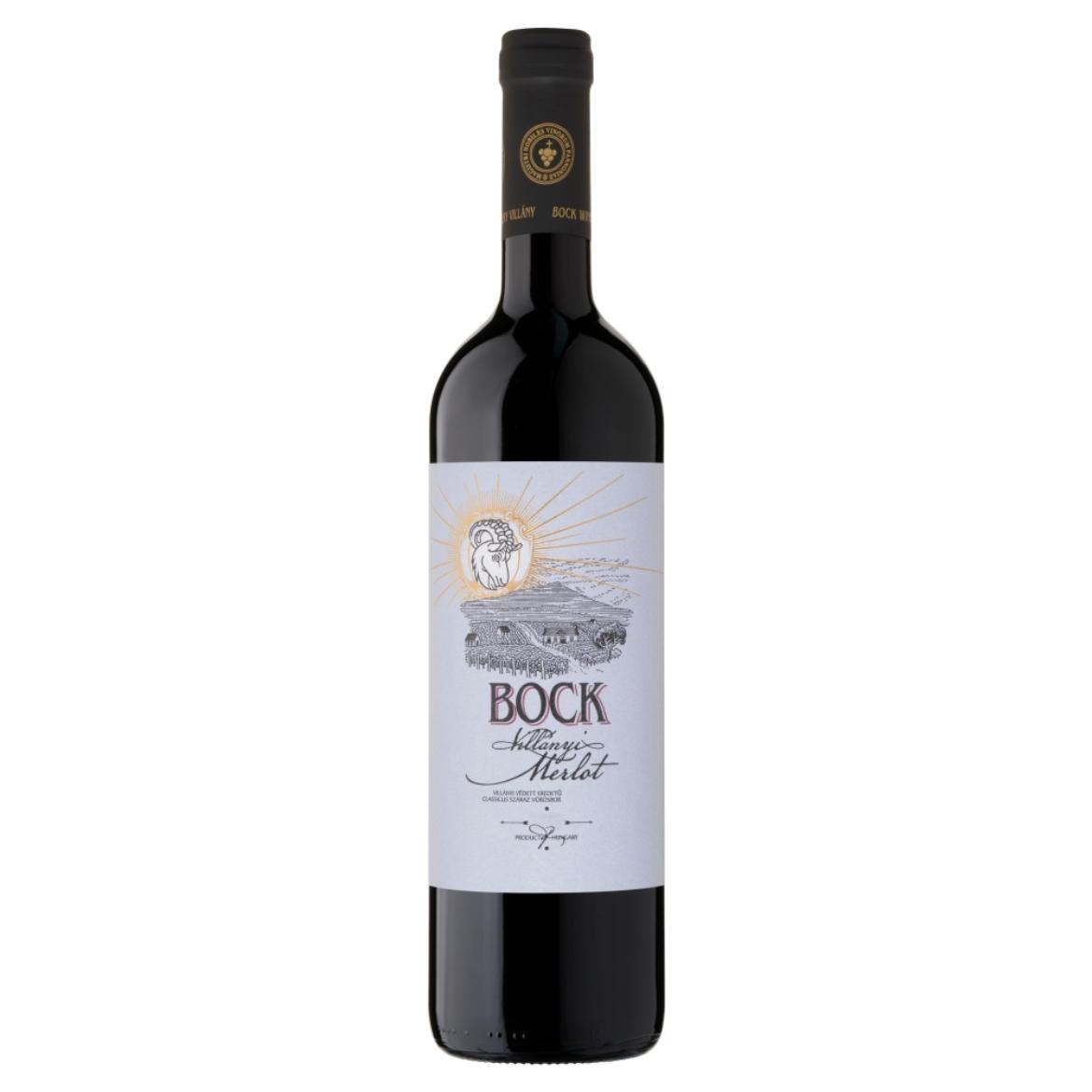 Bock Villányi Merlot classicus száraz vörösbor 15%