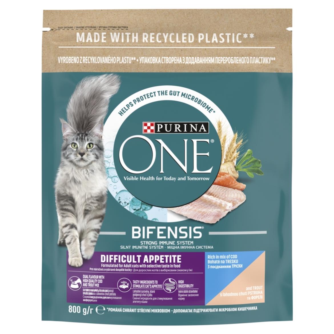 Purina One Bifensis teljes értékű állateledel felnőtt macskák számára tőkehallal, pisztránggal