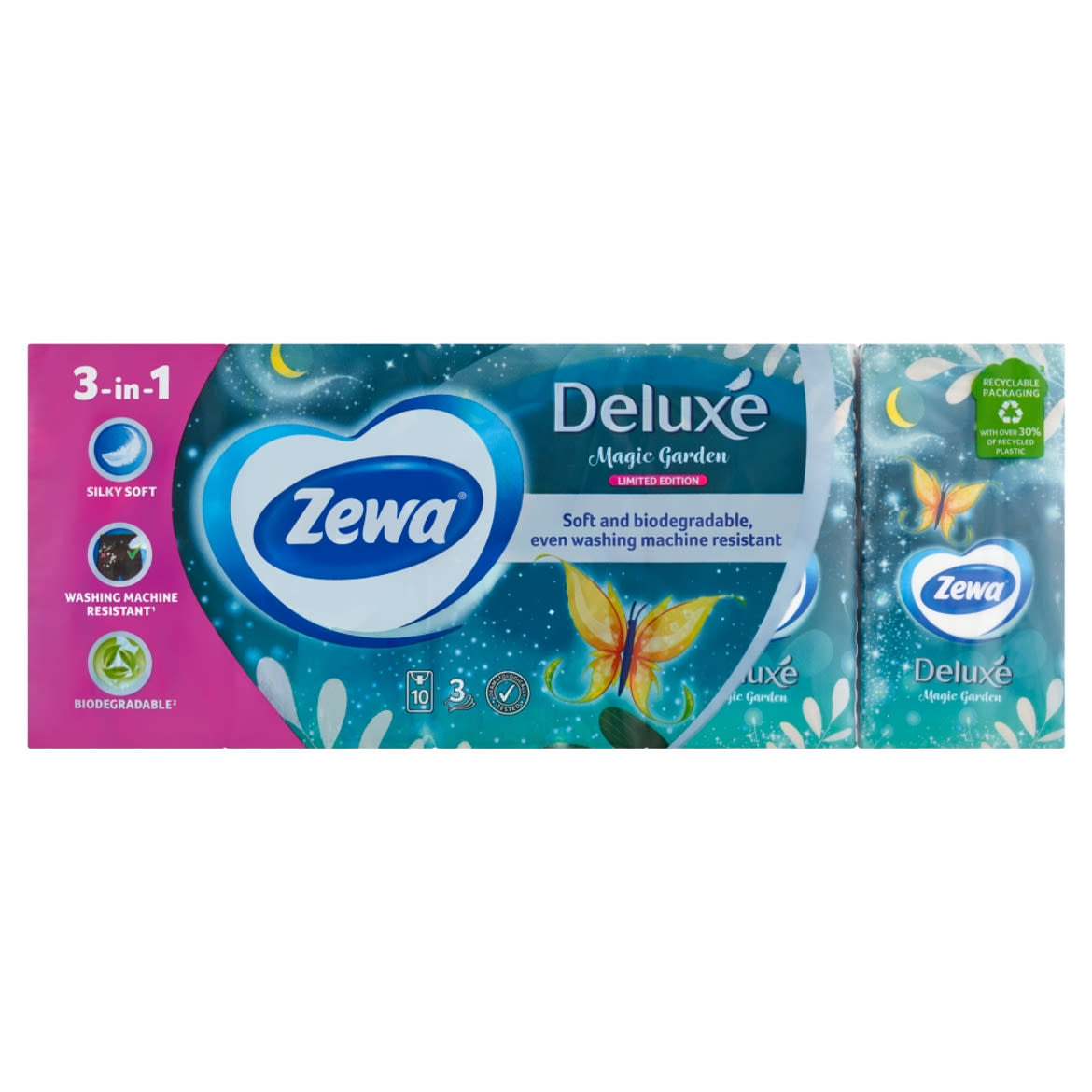 Zewa Deluxe Magical Winter illatosított papír zsebkendő 3 rétegű 10 x 10 db
