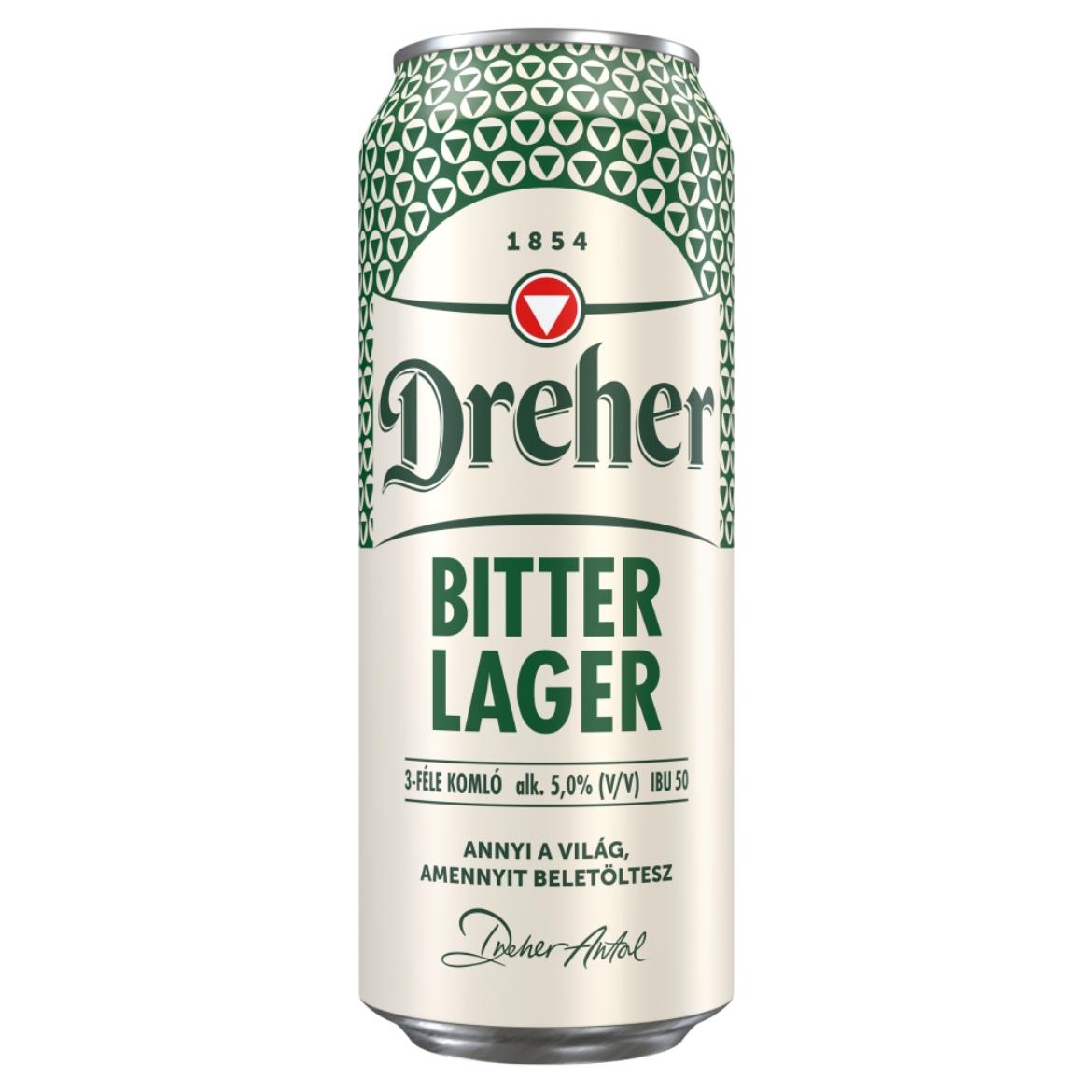 Dreher Bitter Lager minőségi világos sör 5%