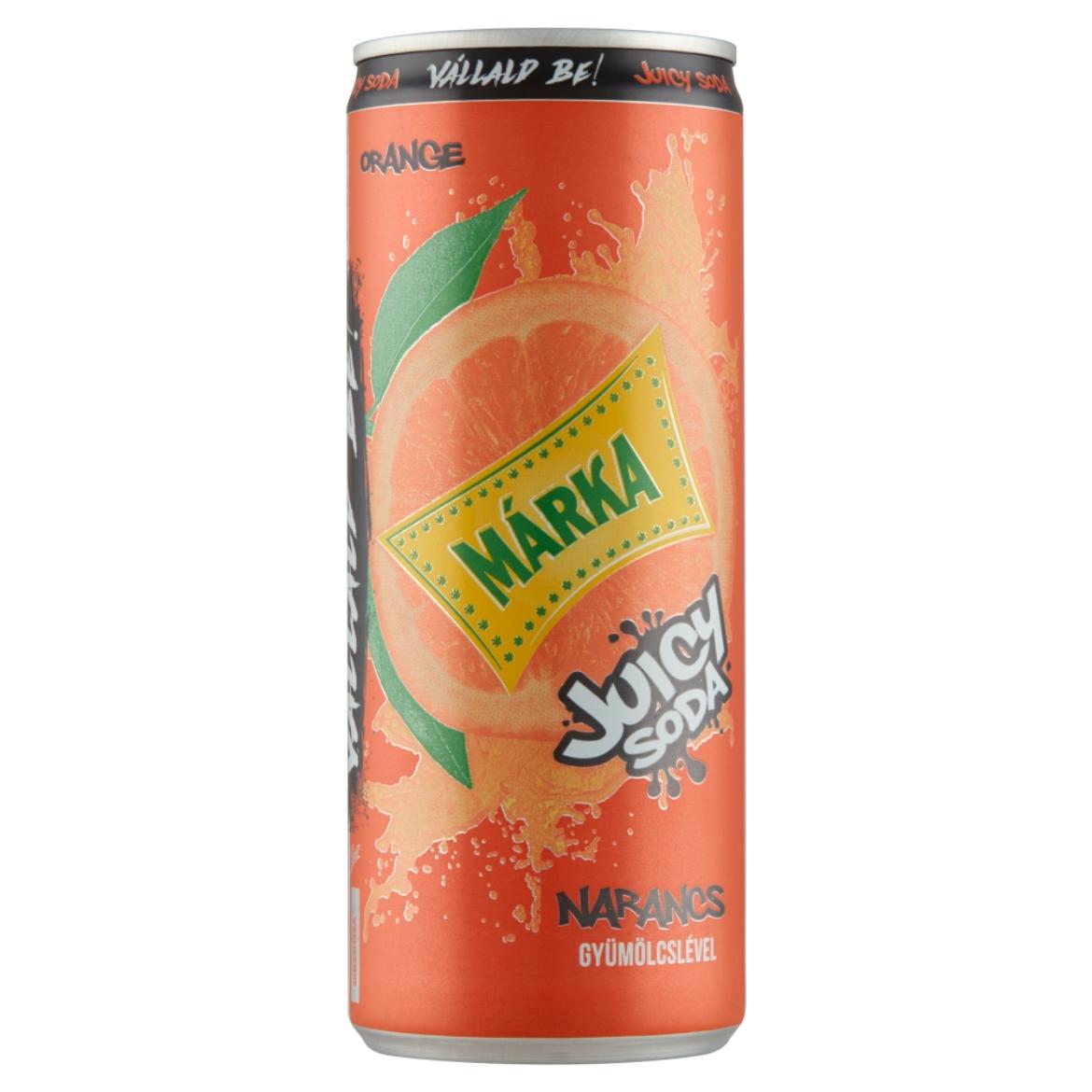 Márka Juicy Soda narancs szénsavas üdítőital cukorral és édesítőszerrel