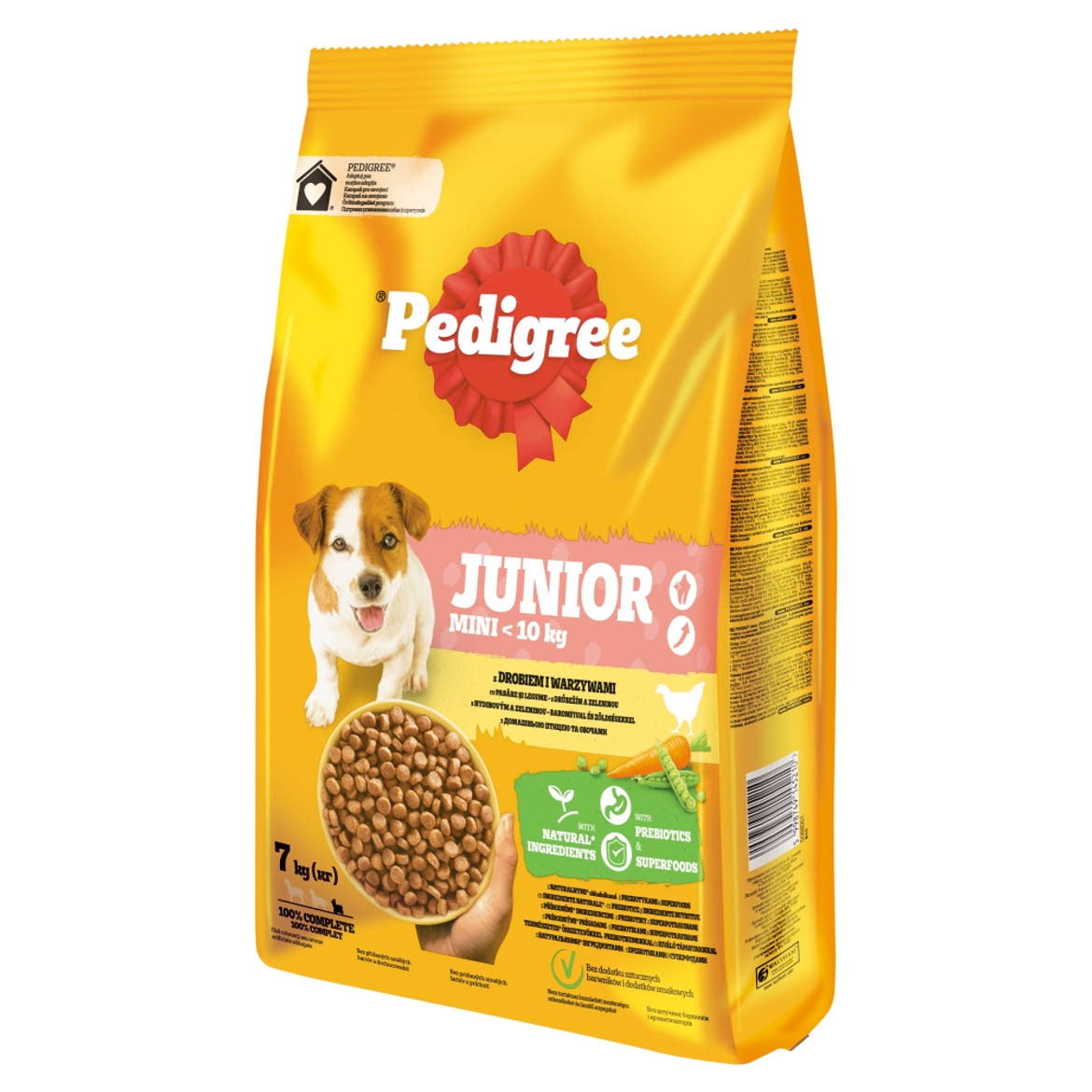 Pedigree Junior Mini teljes értékű szárazeledel kölyökkutyák számára baromfival, zöldségekkel
