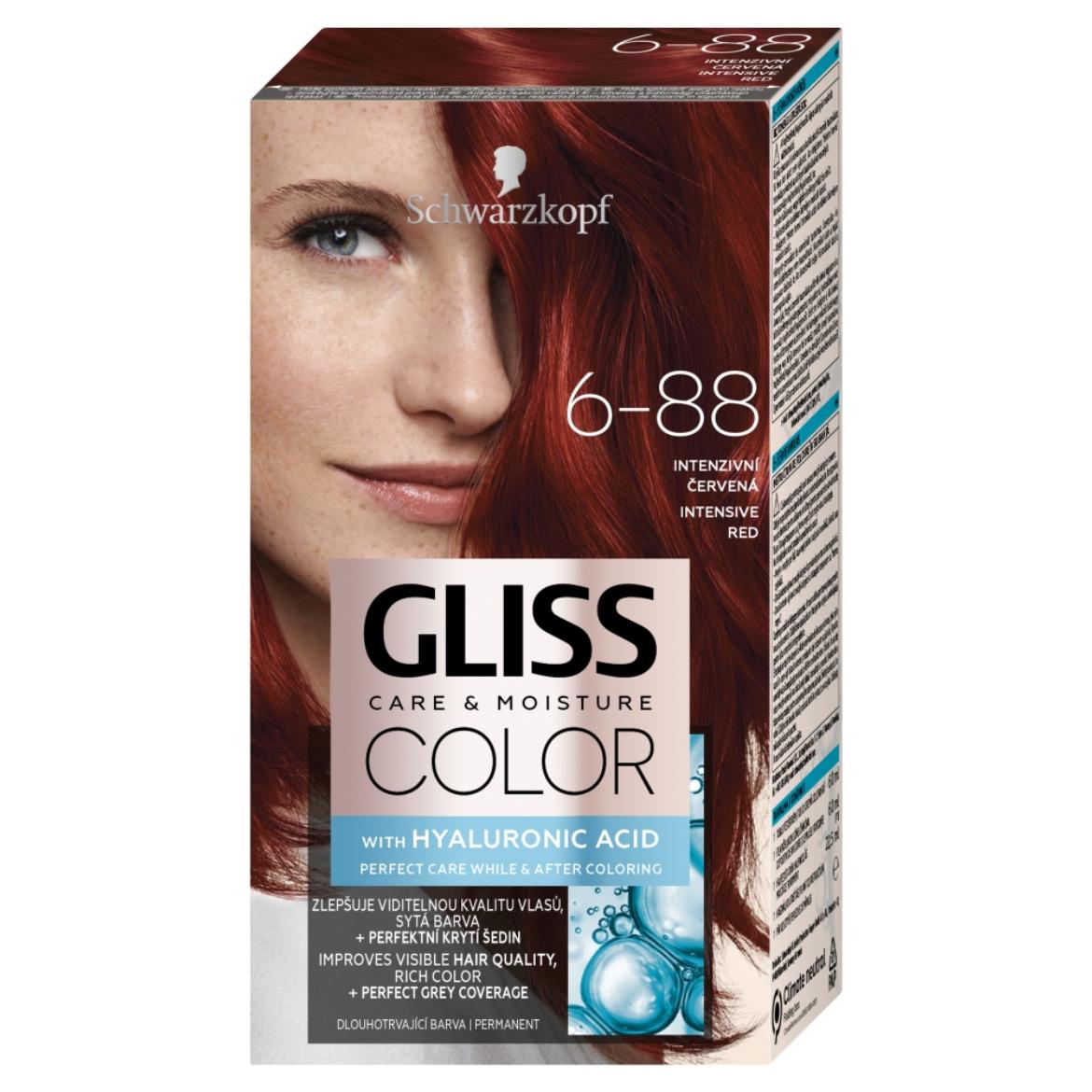 Schwarzkopf Gliss Color tartós hajfesték 6-88 vörös