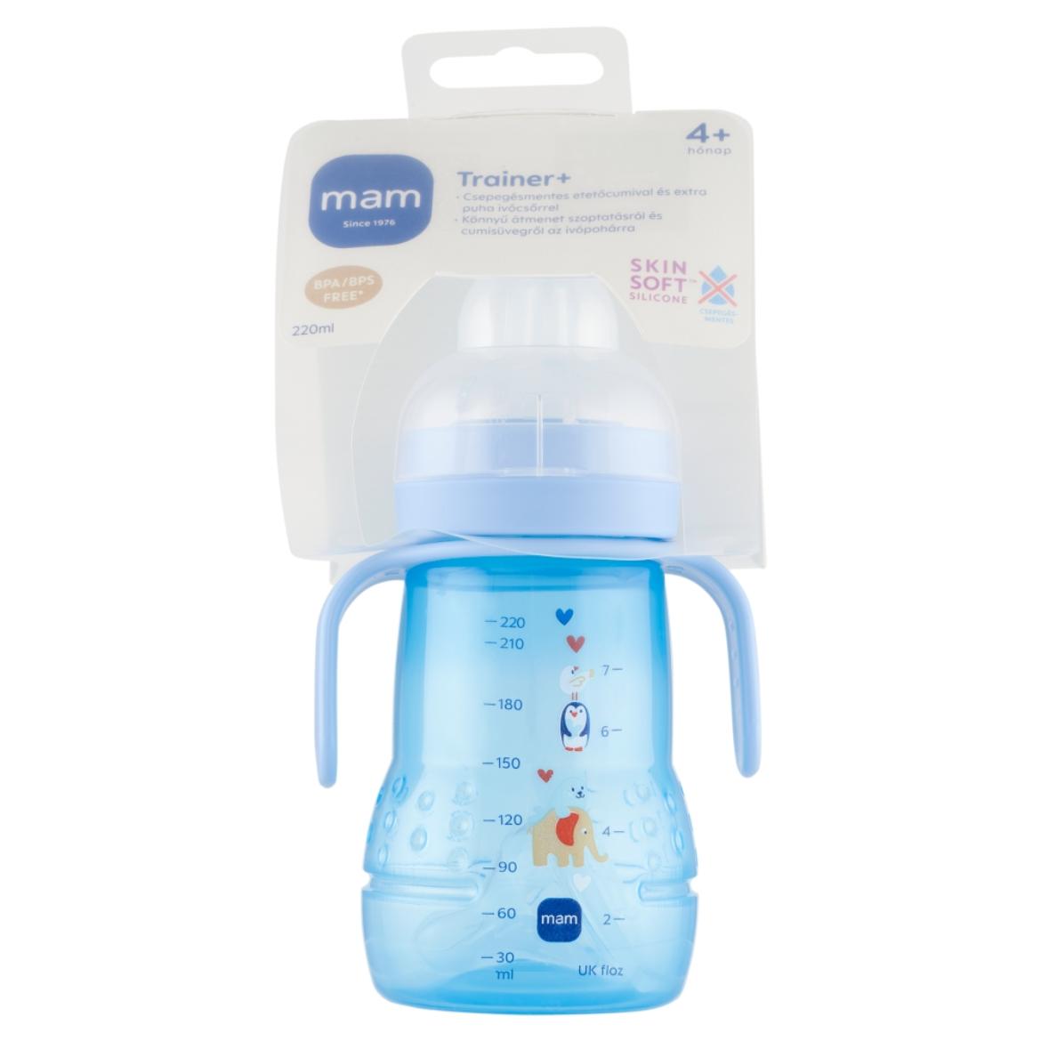 MAM Trainer+ 220 ml-es tanulópohár 4 hónapos kortól