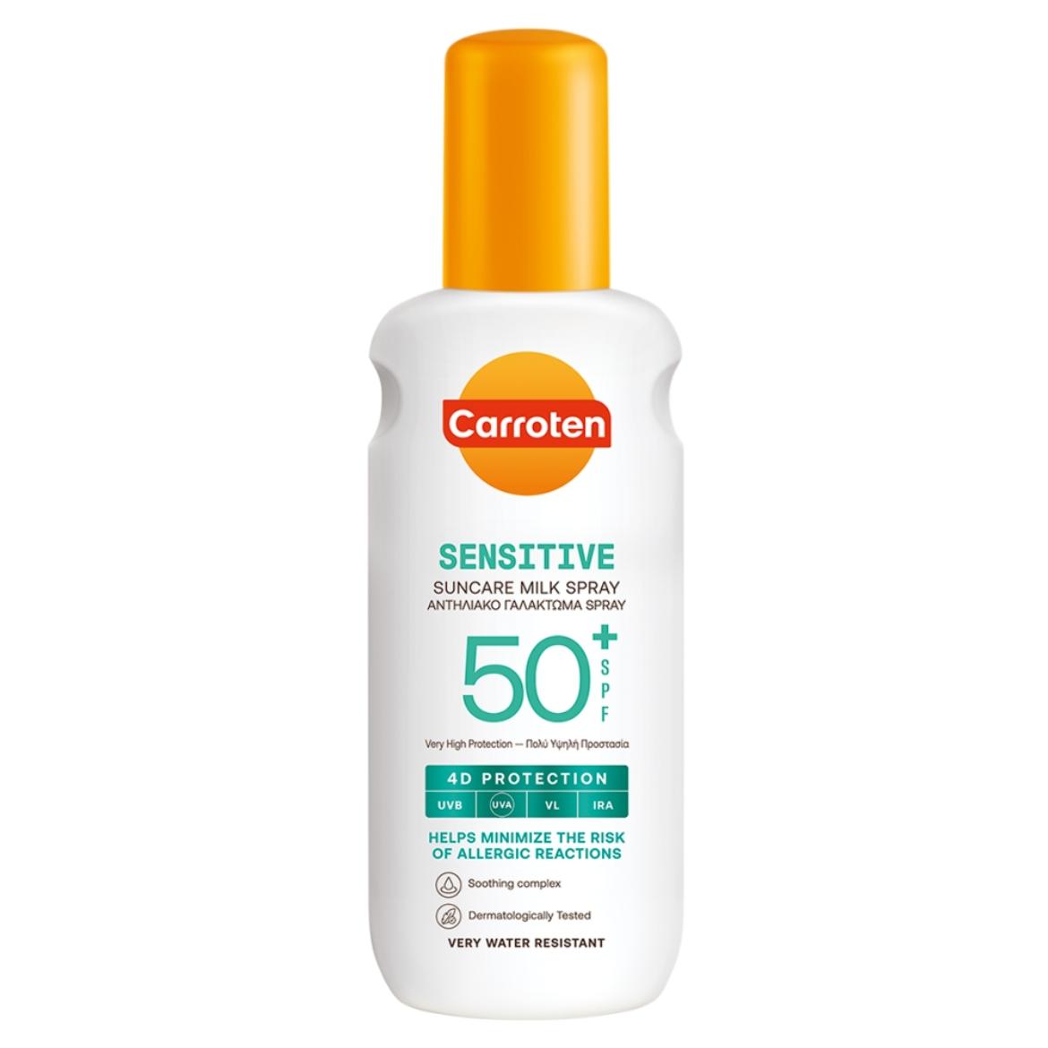 Carroten Sensitive SPF50+ naptej spray érzékeny bőrre
