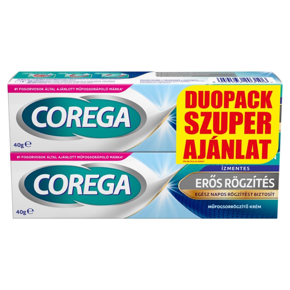 Corega műfogsorrögzítő ízmentes duopack 2*