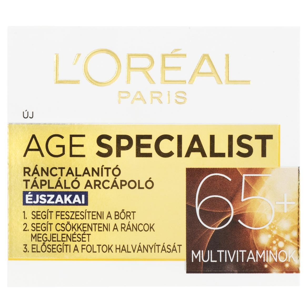 ĽOréal Paris Age Specialist ránctalanító tápláló éjszakai arcápoló 65+