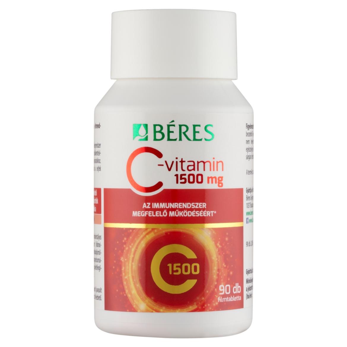 Béres C-vitamin 1500 mg filmtabletta étrend-kiegészítő készítmény 90 x