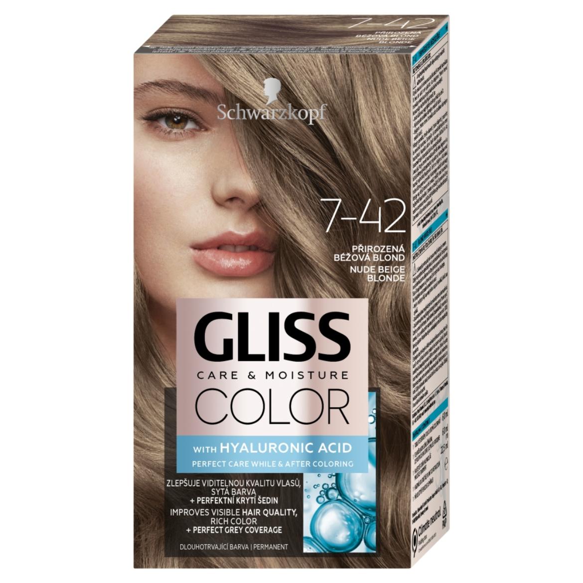 Schwarzkopf Gliss Color tartós hajfesték 7-42 természetes bézsszőke