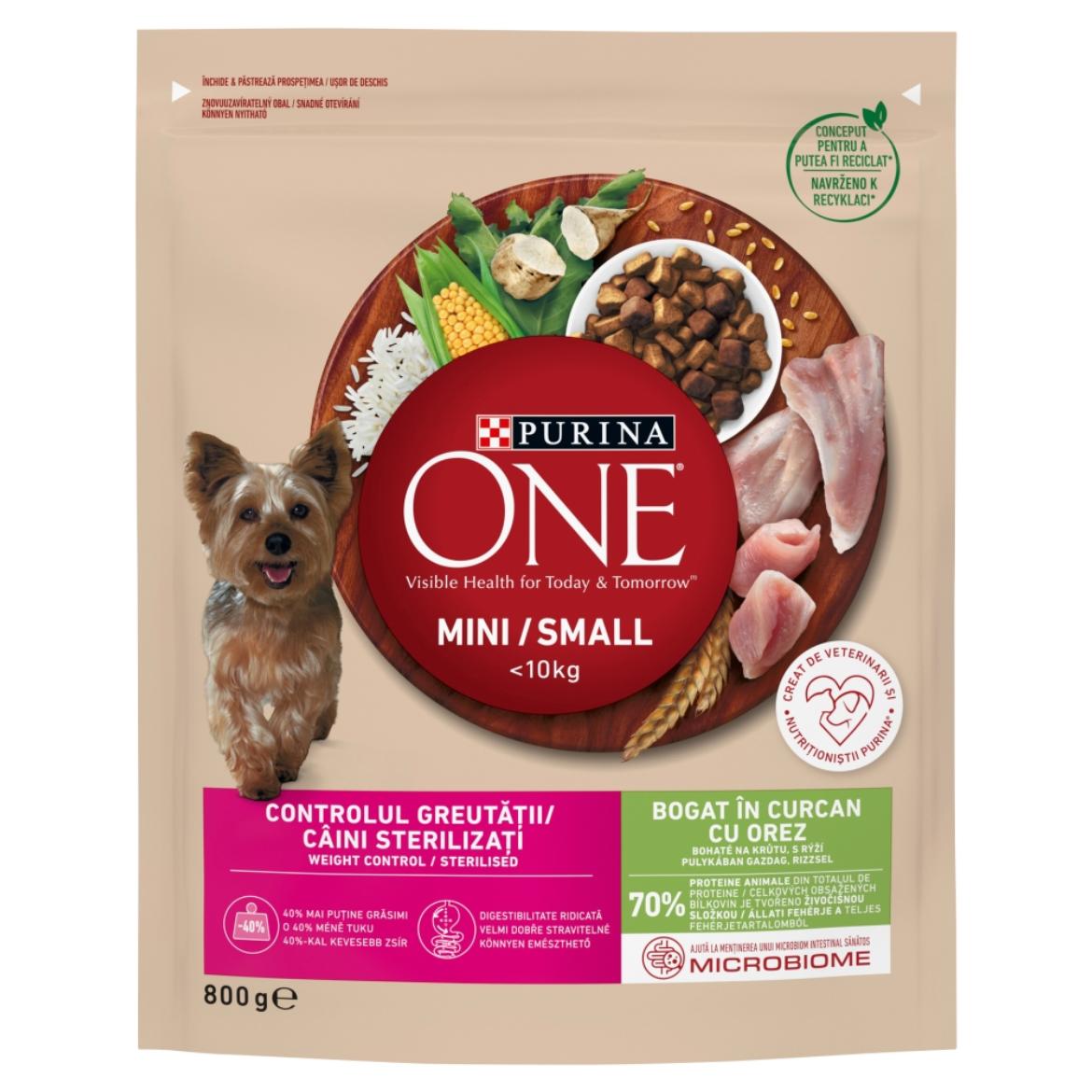 Purina One Mini Weight Control száraz kutyaeledel pulyka
