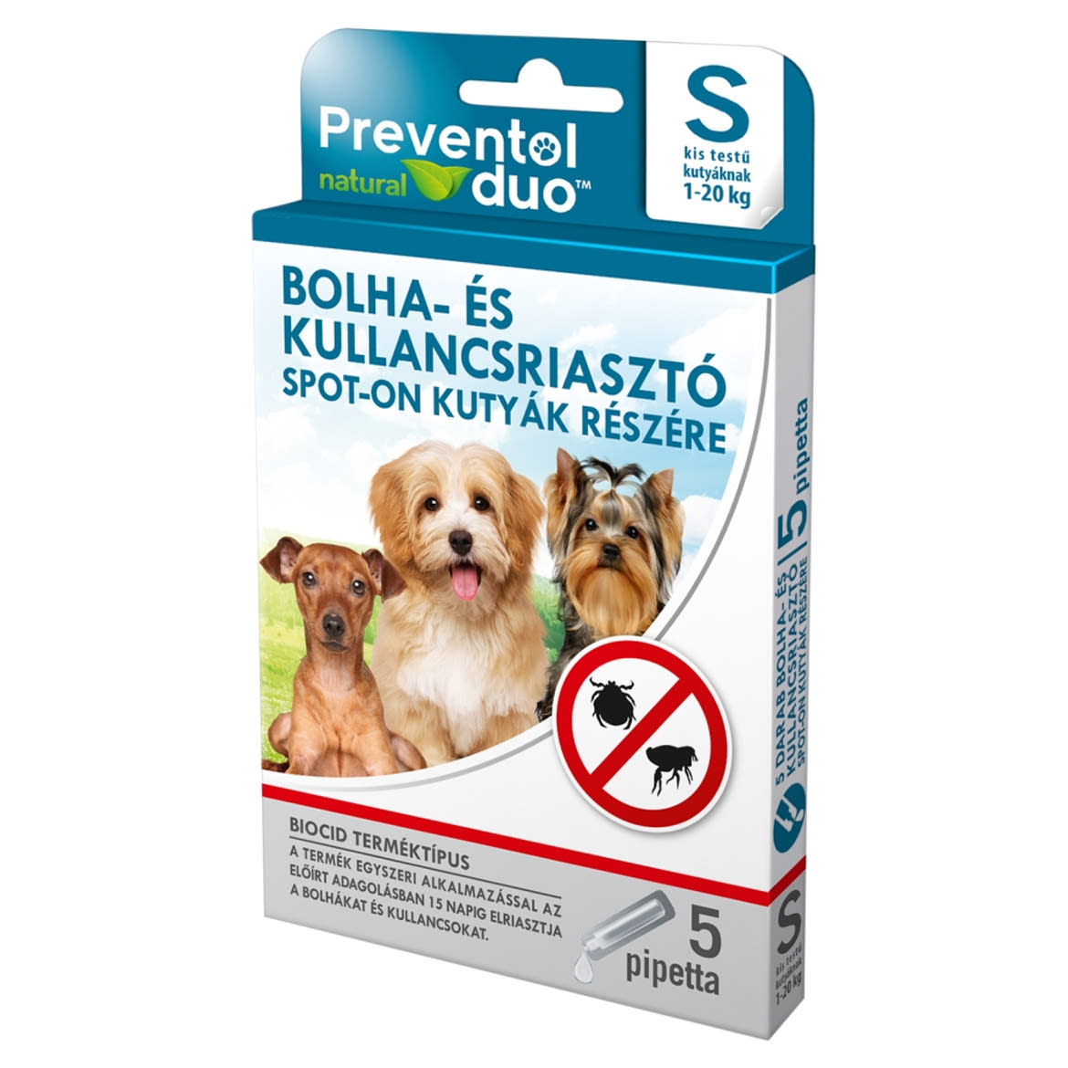 Preventol spot-on kullancs és bolha ellen kutyáknak 1-20kg S