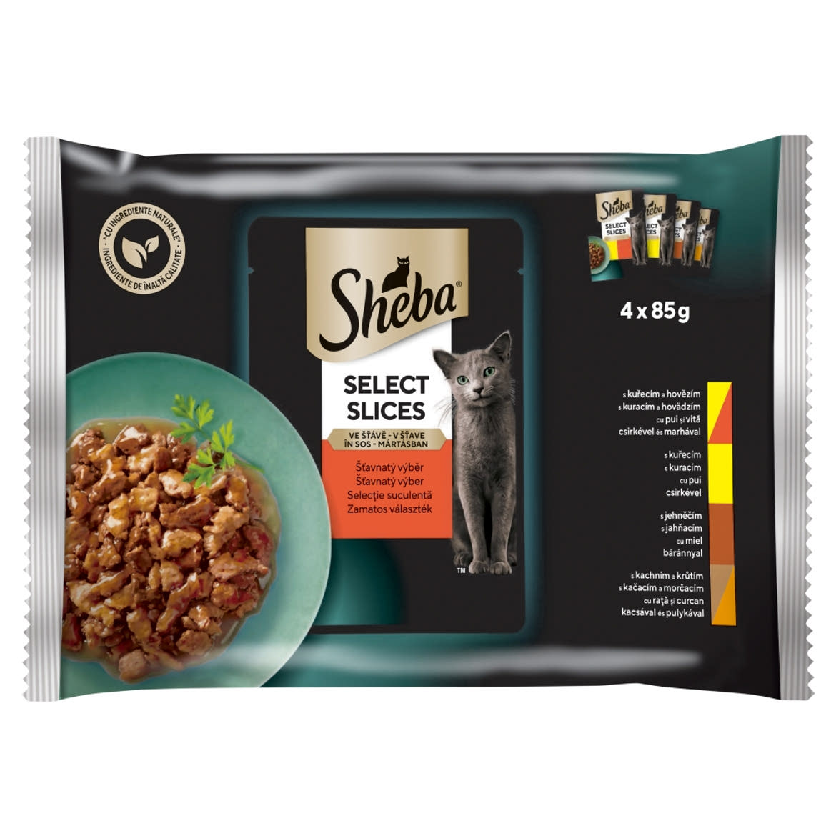 Sheba Select Slices teljes értékű nedves eledel felnőtt macskáknak zamatos választék 4x (340 g)