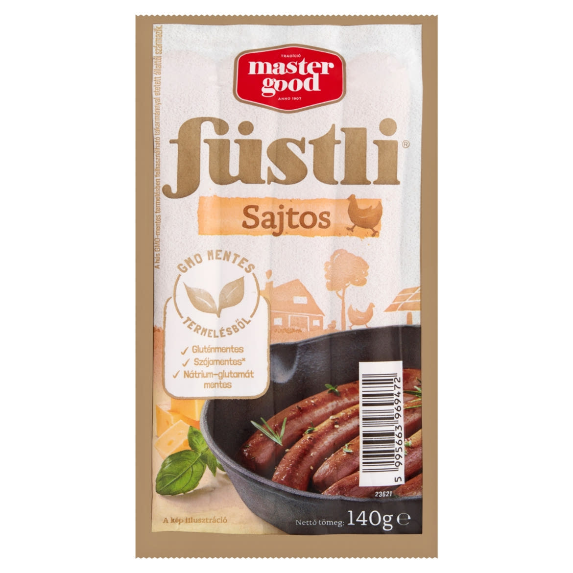 Sága Füstli főtt, sajtos, füst ízesítésű csirkehúsból készült termék