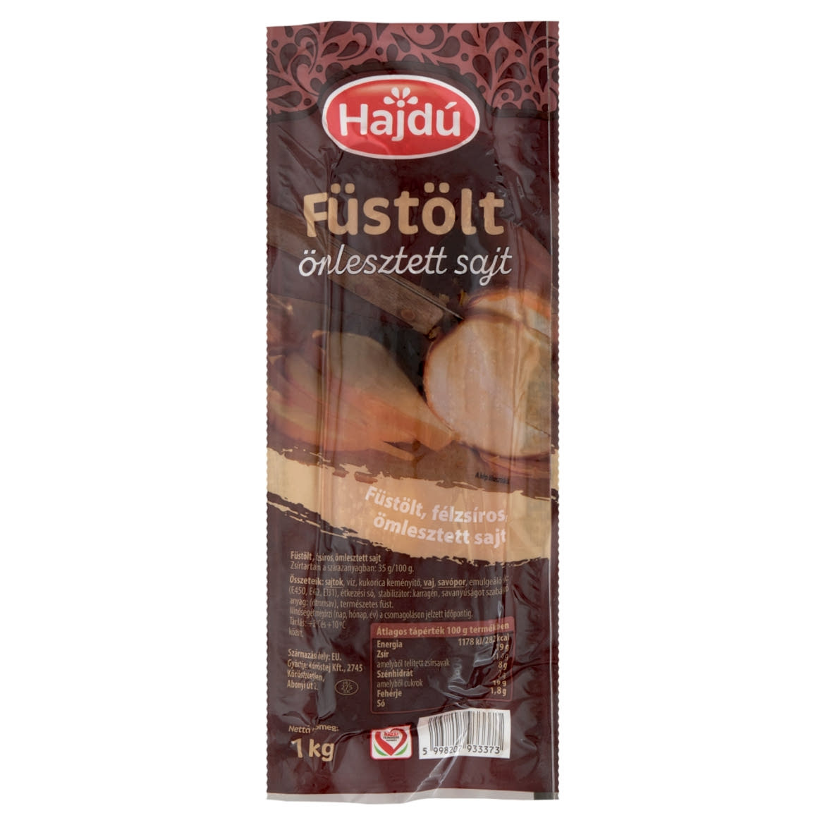 Hajdú füstölt, félzsíros, ömlesztett sajt