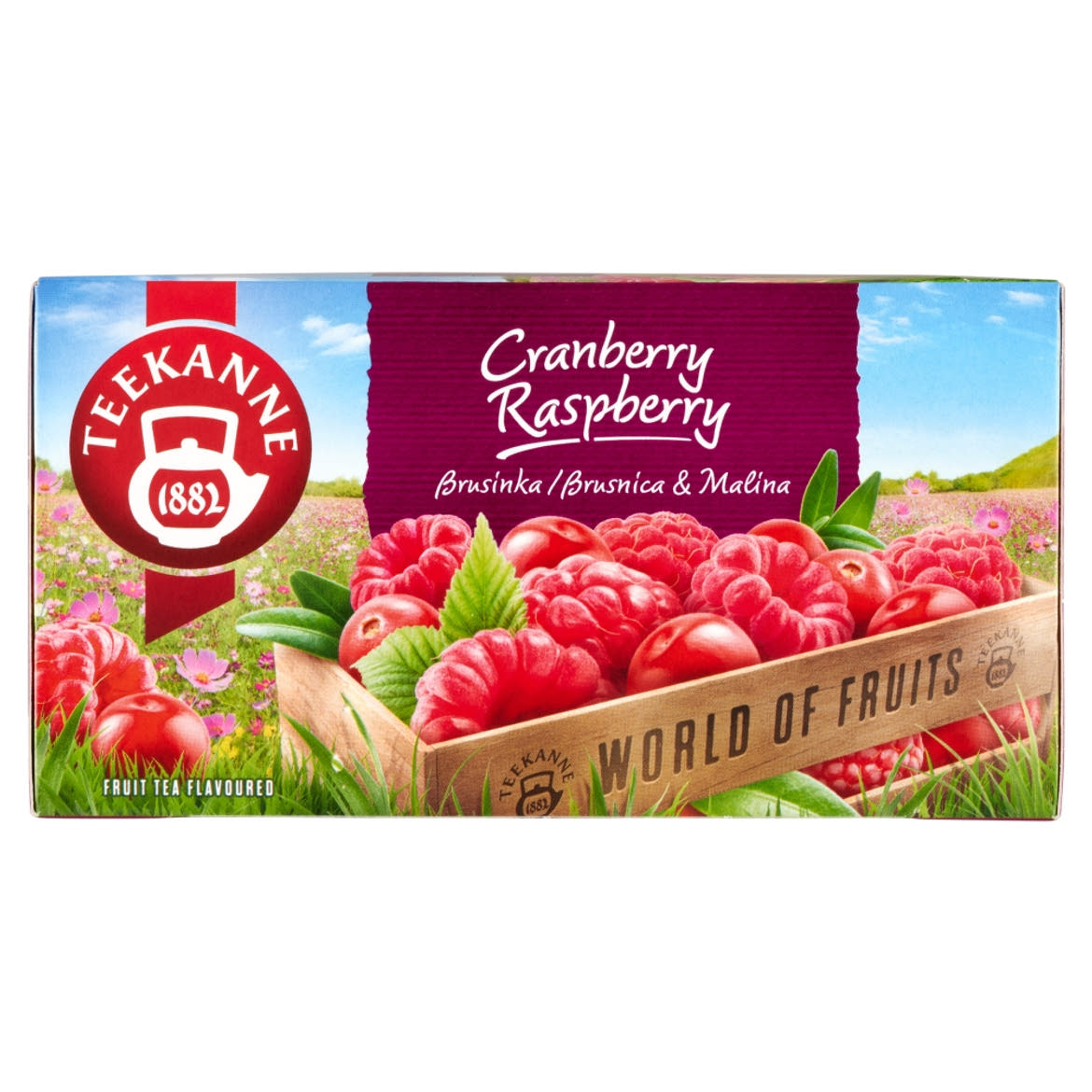 Teekanne World of Fruits vörös áfonya- és málnaízesítésű gyümölcstea keverék 20 filter