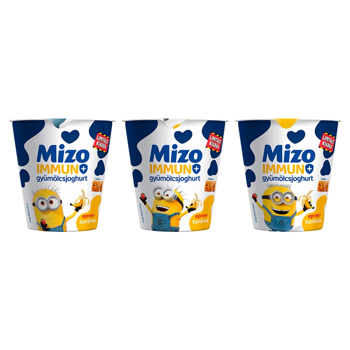 Mizo immuno + epres-banános, élőflórás gyümölcsjoghurt D-vitaminnal és cinkkel