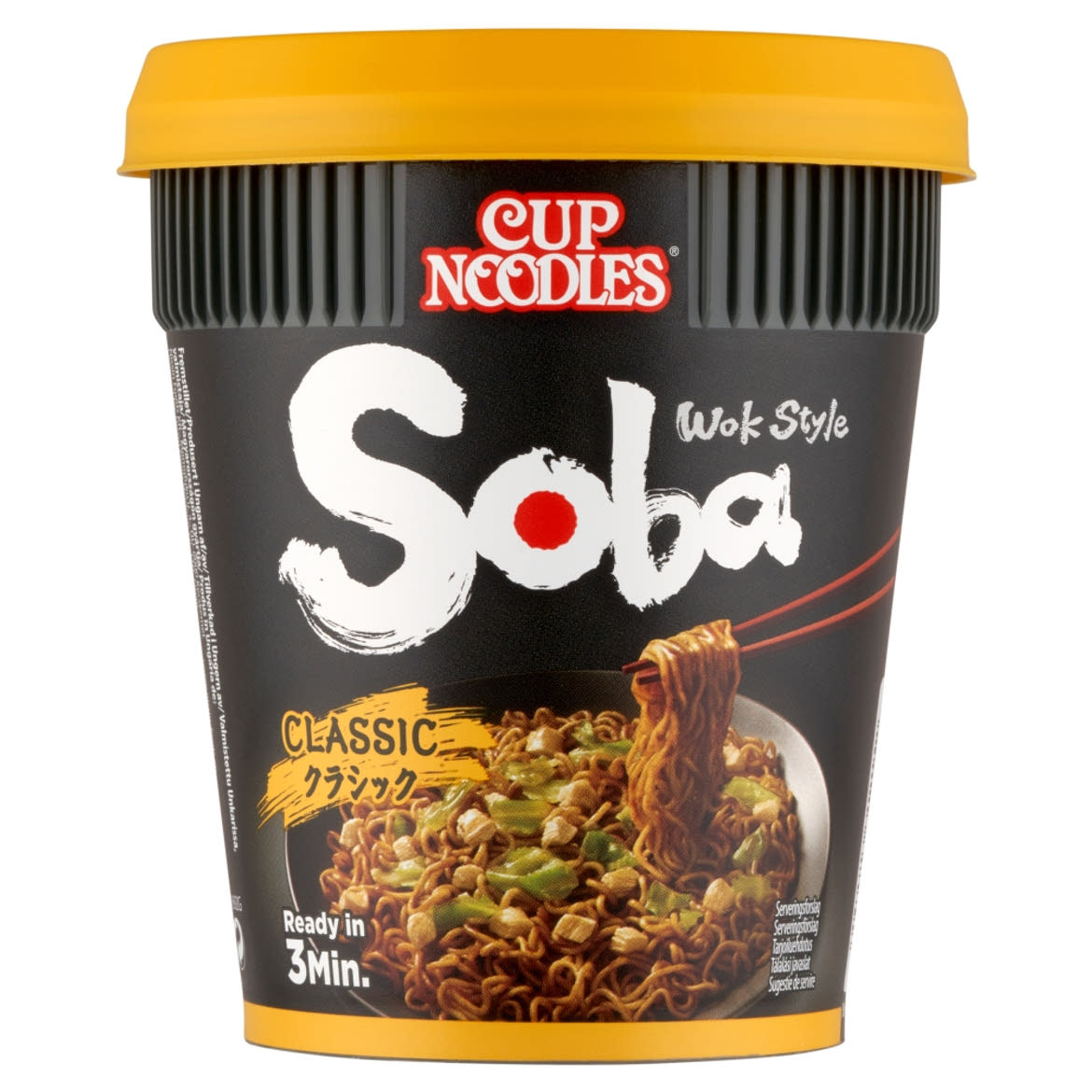 Nissin Cup Noodles Soba instant tészta búzalisztből yakisoba ízesítő szósszal