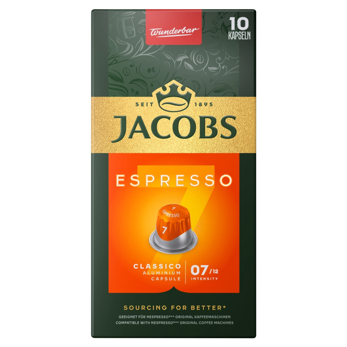 Jacobs Espresso 7 Classico őrölt-pörkölt kávé kapszulában