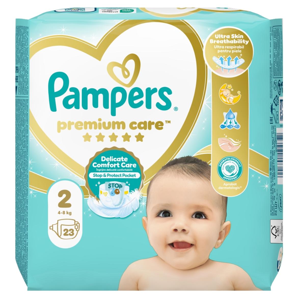 Pampers Premium Care Pelenka, 2 Méret, 23 db, 4kg-8kg
