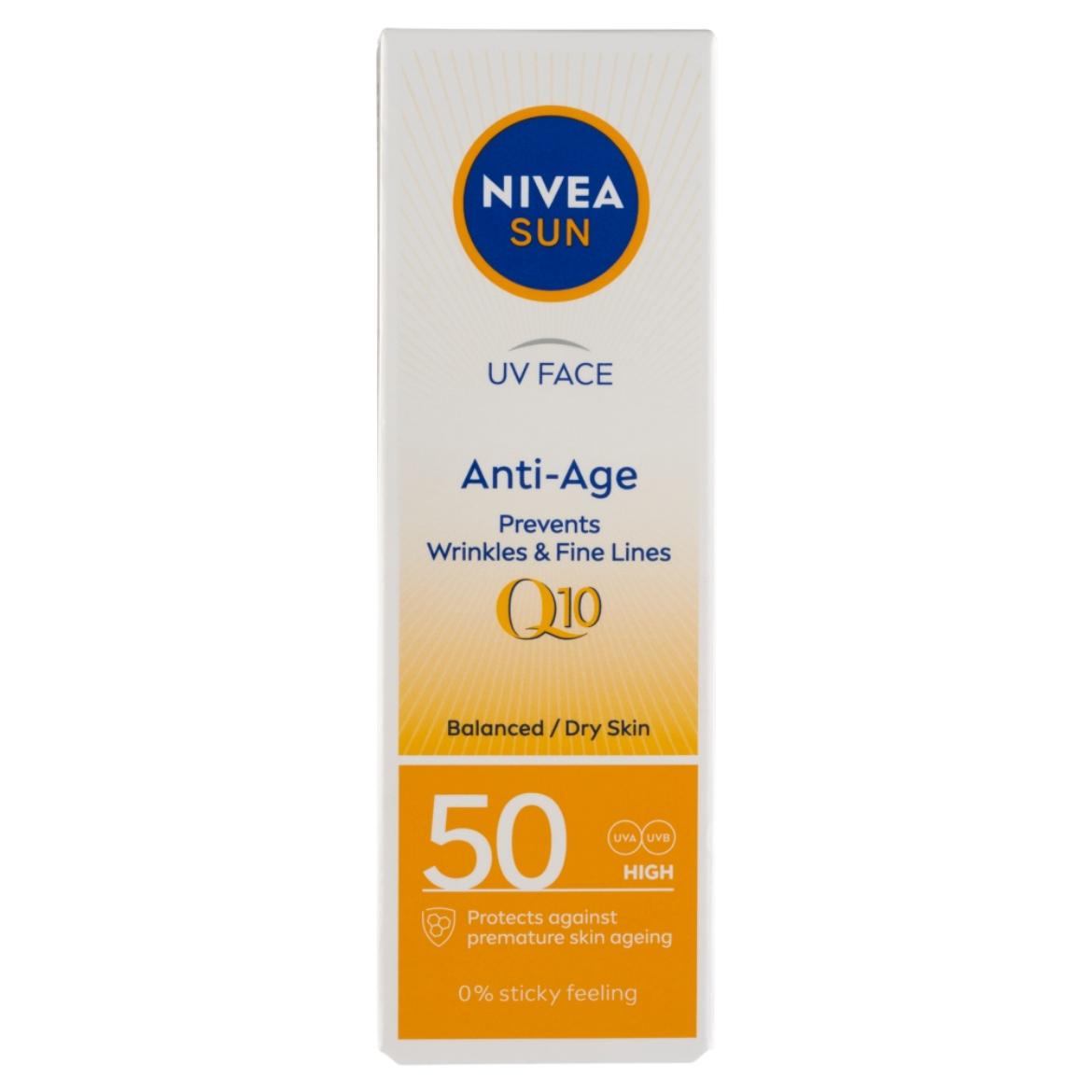 NIVEA SUN Q10 Anti-Age napozó arckrém FF50