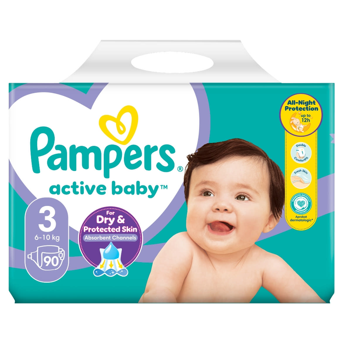 Pampers Active Baby Pelenka, Méret: 3, 90 db, 6kg-10kg