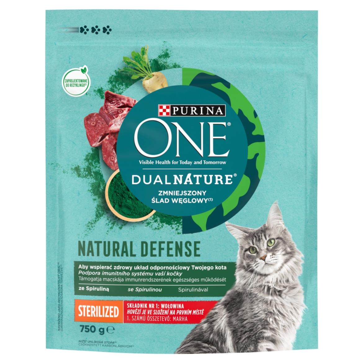 Purina One DualNature Spirulina teljes értékű állateledel ivartalanított macskáknak marhával