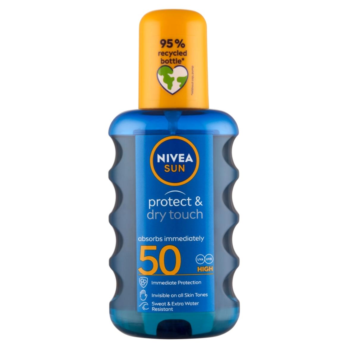 NIVEA SUN Protect & Dry Touch átlátszó hűsítő napozó spray FF 50