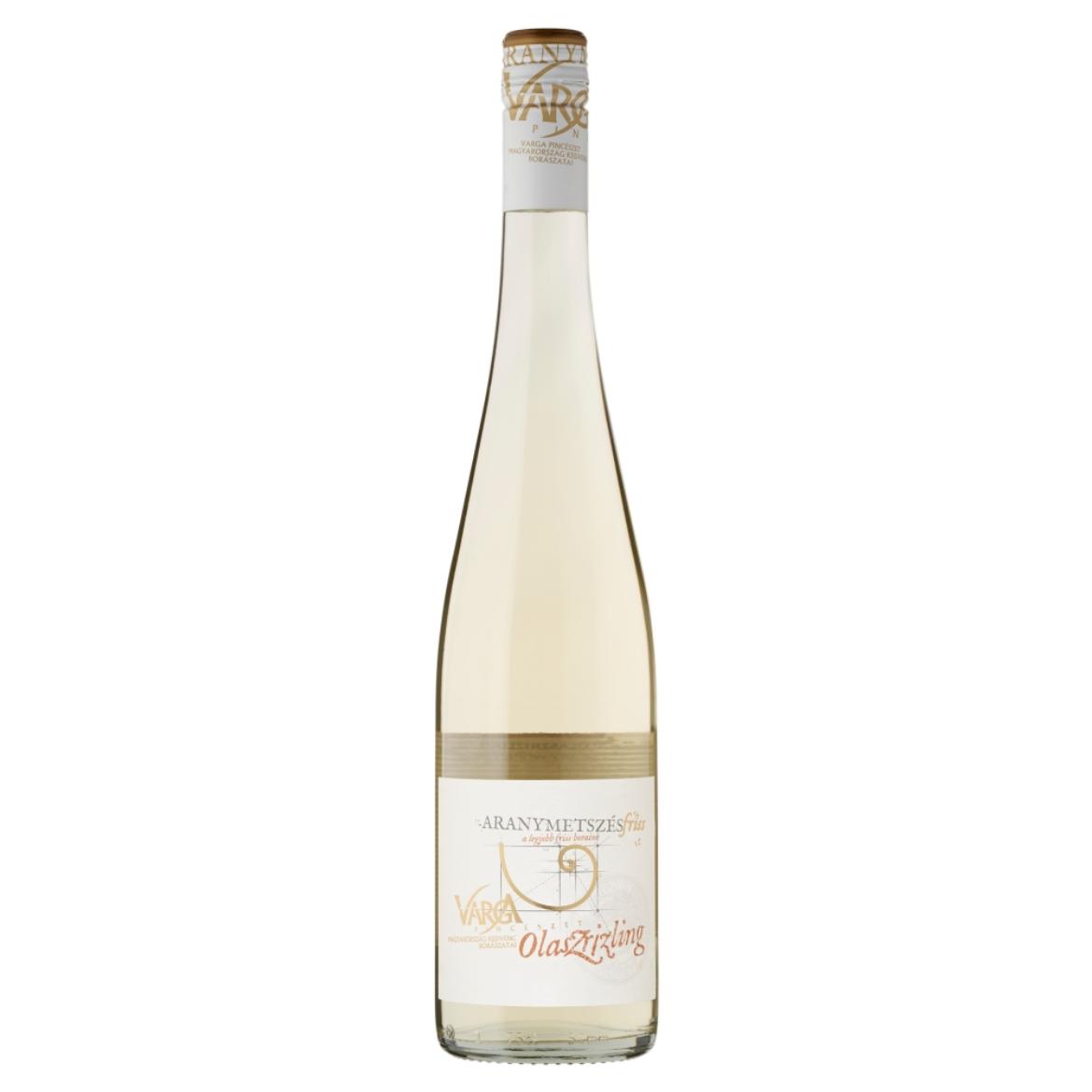 Varga Aranymetszés Friss Balatoni Olaszrizling száraz fehér tajbor 12,5% 0,75 l
