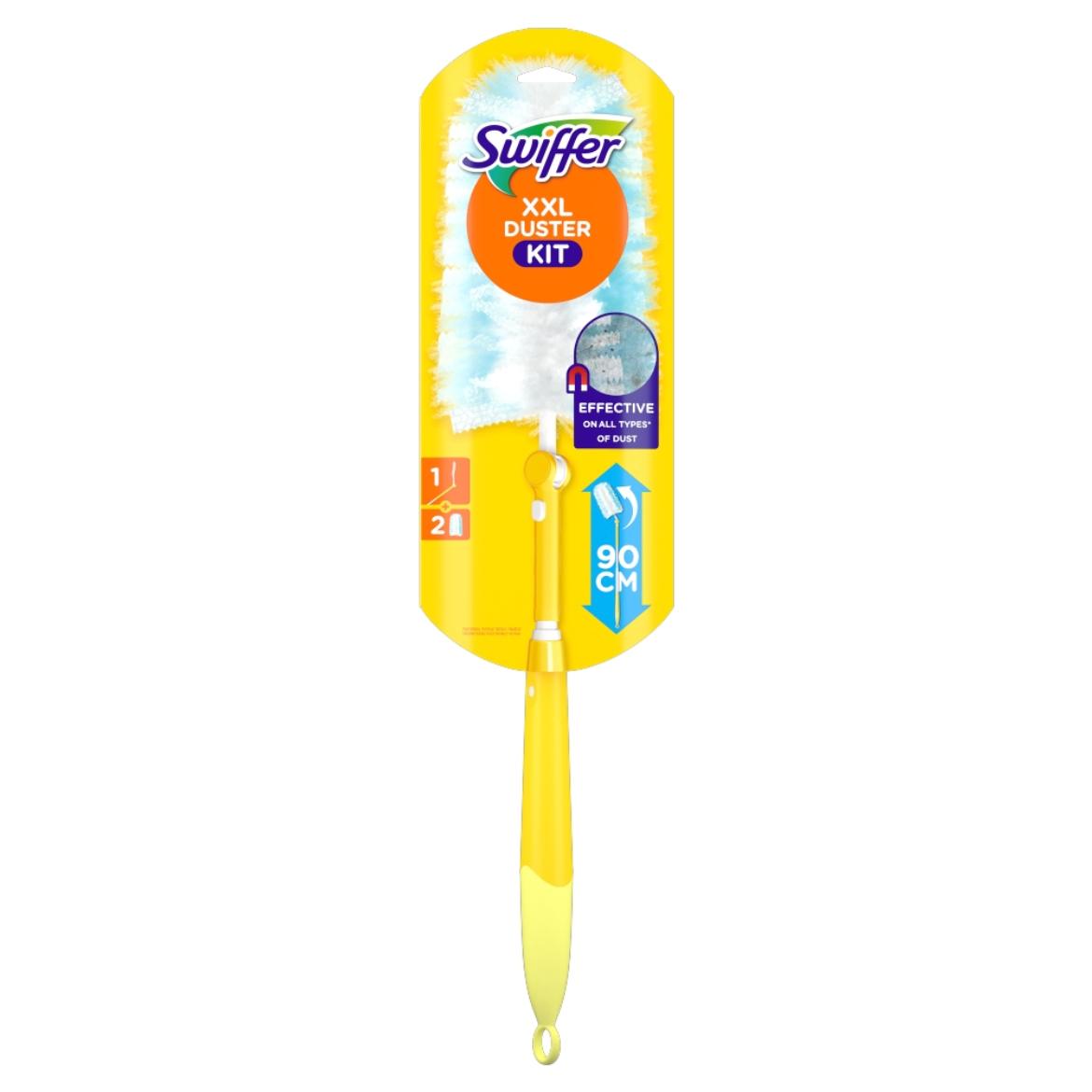 Swiffer XXL Trap & Lock Padló Portalanító Készlet (1 db Nyél + 2 db Portalanító-Kendő Utántöltő)